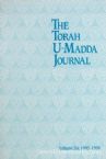 The Torah U-Madda Journal Vol. 6 (1995-1996)